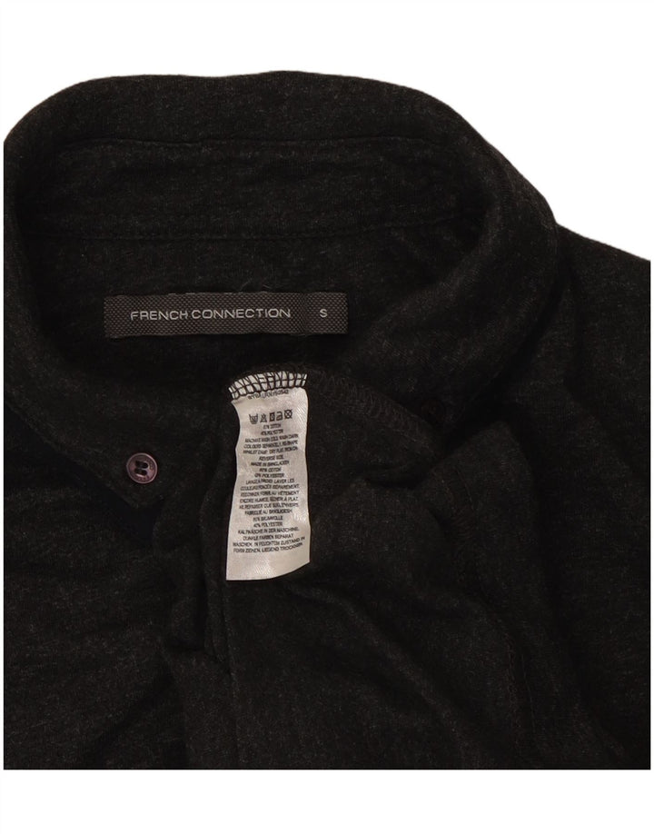 French Connection Mens Polo Shirt Small Grey Flecked Cotton