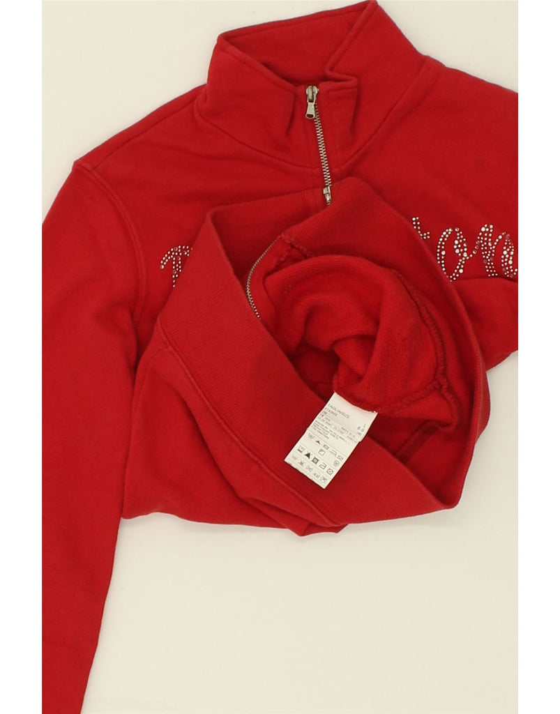 BENETTON Girls Graphic Tracksuit Top Jacket 8-9 Years Large  Red Cotton | Vintage Benetton | Thrift | Second-Hand Benetton | Used Clothing | Messina Hembry 