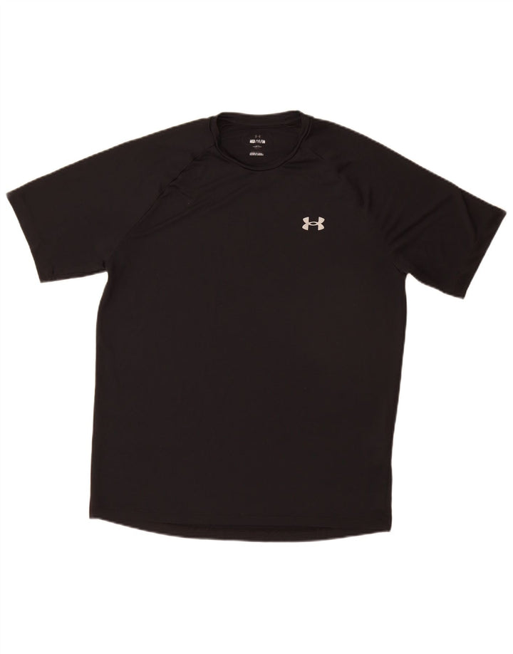 Under Armour Mens Graphic T-Shirt Top Medium Black Polyester