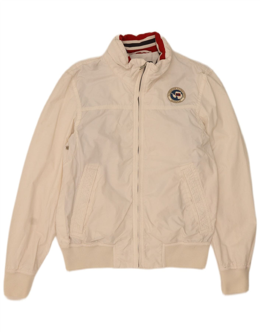 NAPAPIJRI Mens Bomber Jacket UK 38 Medium White Cotton