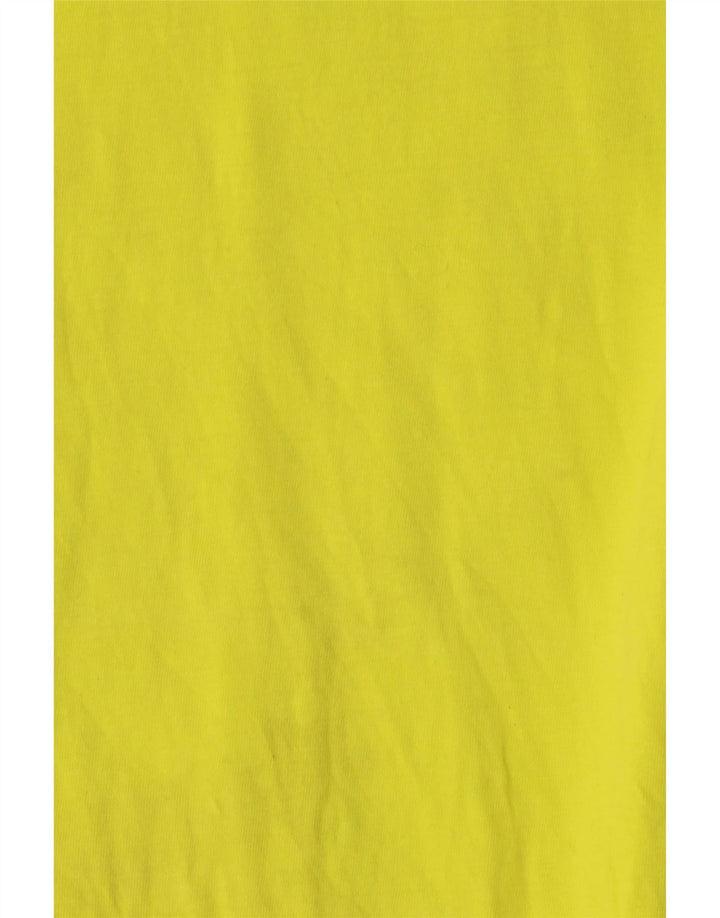 Umbro Mens T-Shirt Top 2XL Yellow Cotton