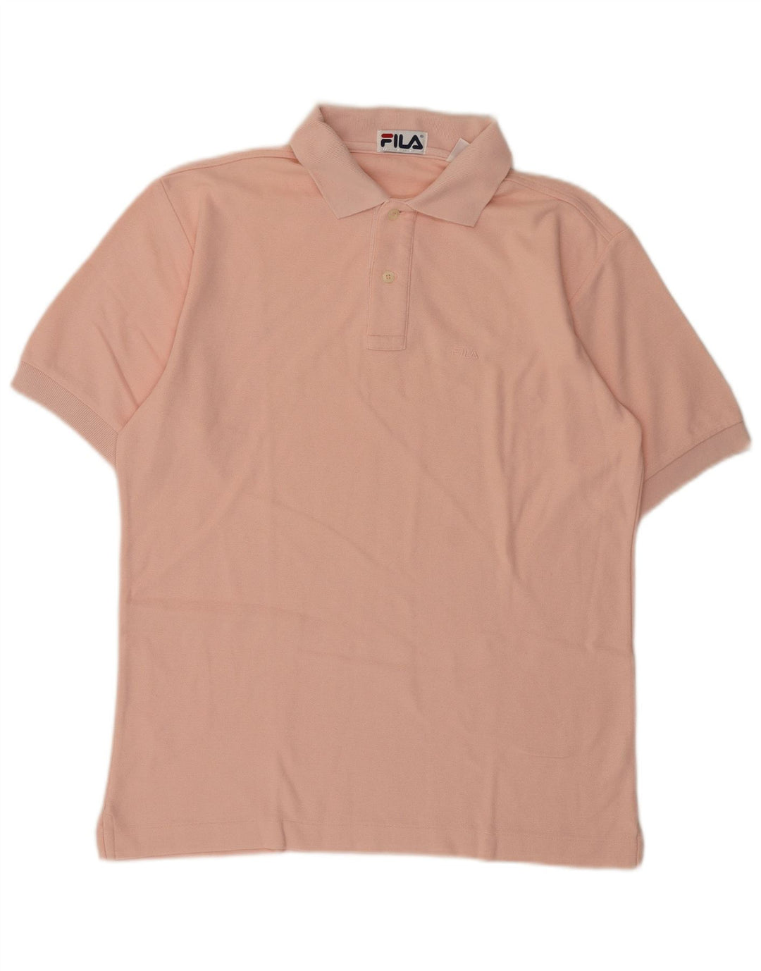 Fila Mens Polo Shirt IT 46 Small Pink Cotton
