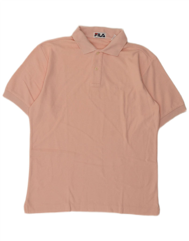 Fila Mens Polo Shirt IT 46 Small Pink Cotton