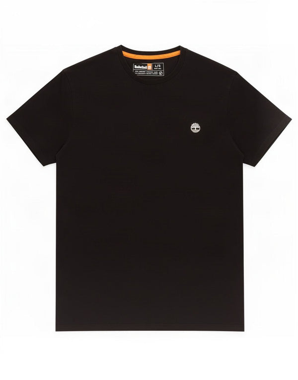 Timberland Mens Slim Fit T-Shirt Top Large Black Cotton