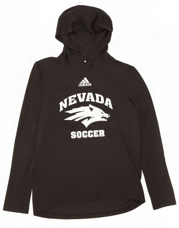Adidas Mens Nevada Wolf Pack Hooded Graphic Top Long Sleeve Small Black