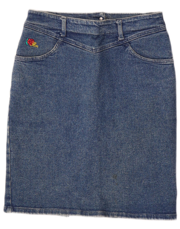 MASH Womens Denim Skirt IT 42 Medium W32 Blue Cotton