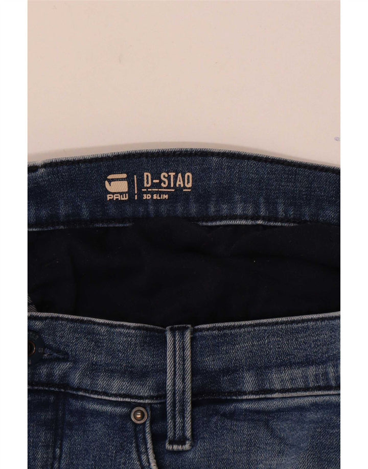 G-Star Mens Distressed Slim Jeans W34 L32 Blue