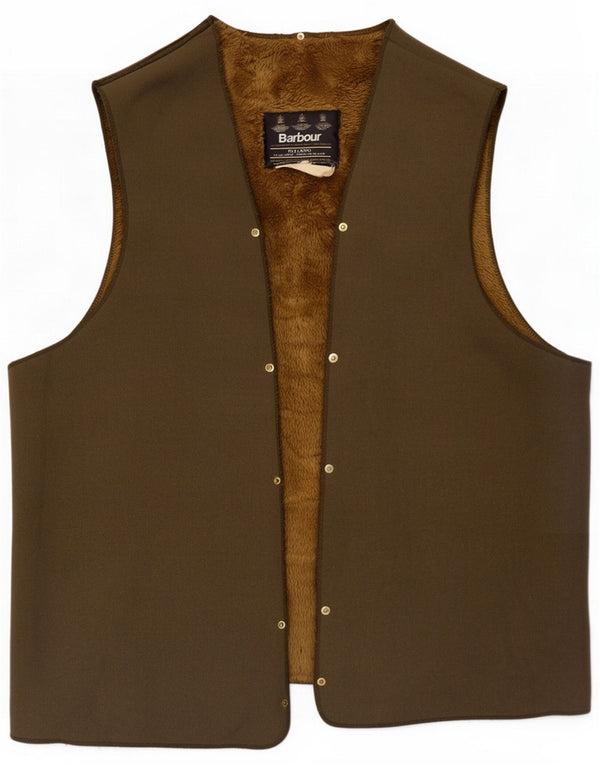 Barbour Mens Sherpa Liner Gilet UK 46 Small Khaki Acrylic