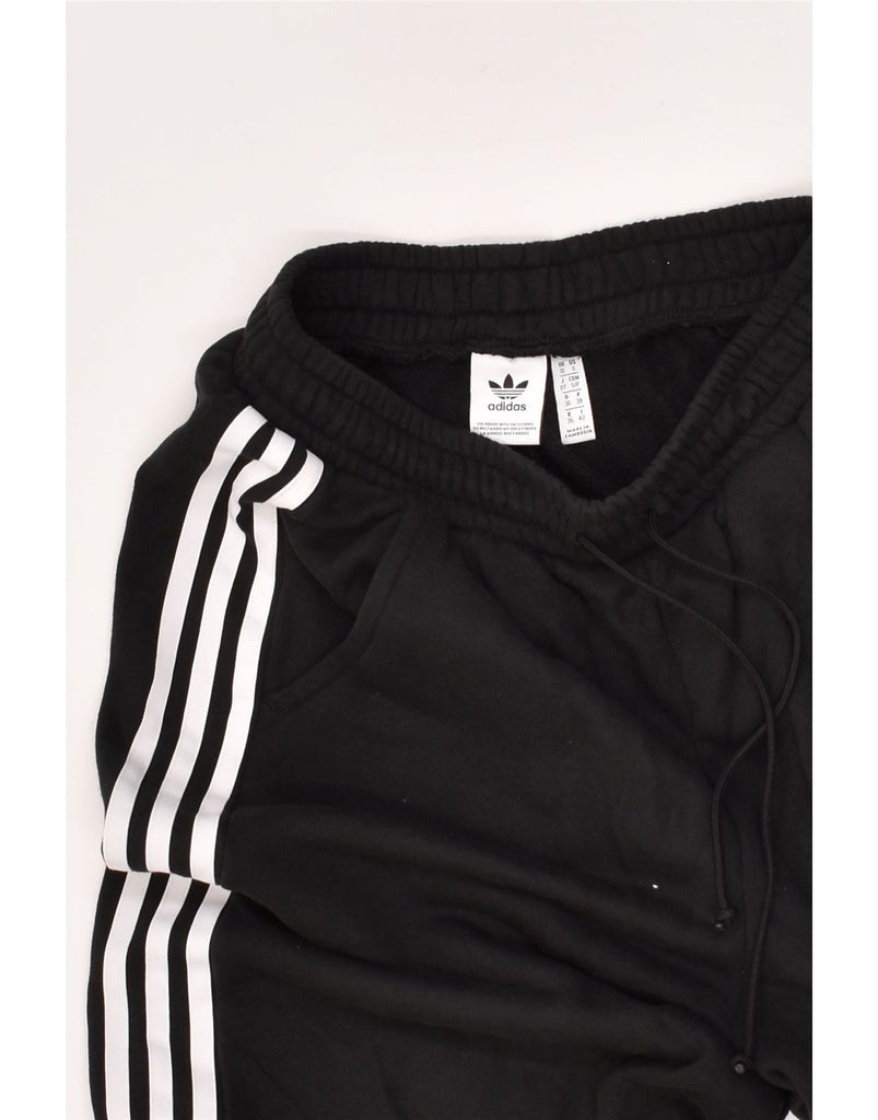 ADIDAS Womens Tracksuit Trousers Joggers UK 10 Small  Black Cotton | Vintage Adidas | Thrift | Second-Hand Adidas | Used Clothing | Messina Hembry 