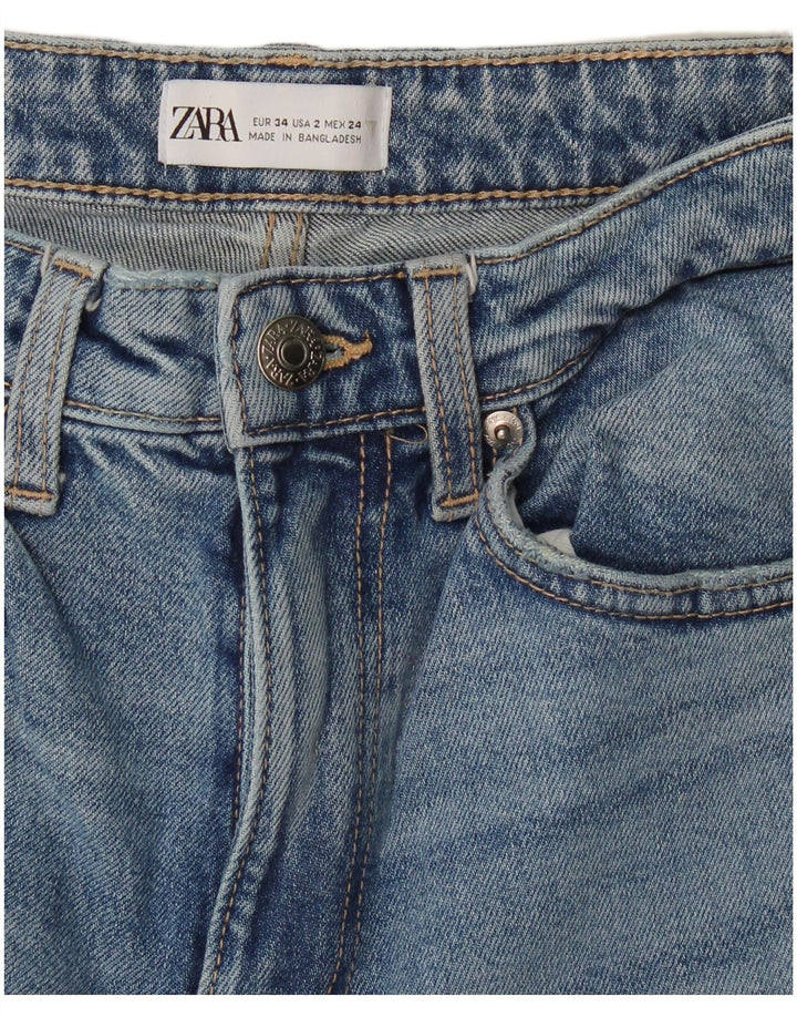 Zara Womens Bootcut Jeans EU 34 2XS W24 L26 Blue