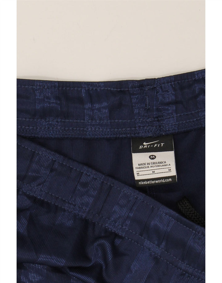 NIKE Mens Dri Fit Sport Shorts Medium  Navy Blue Striped Polyester Vintage Nike and Second-Hand Nike from Messina Hembry 