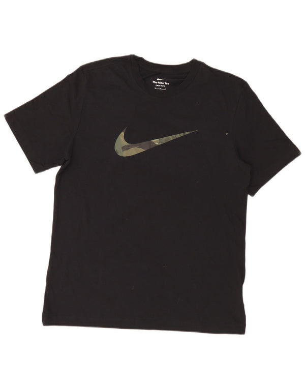 Nike Mens Dri Fit Graphic T-Shirt Top Medium Black Cotton