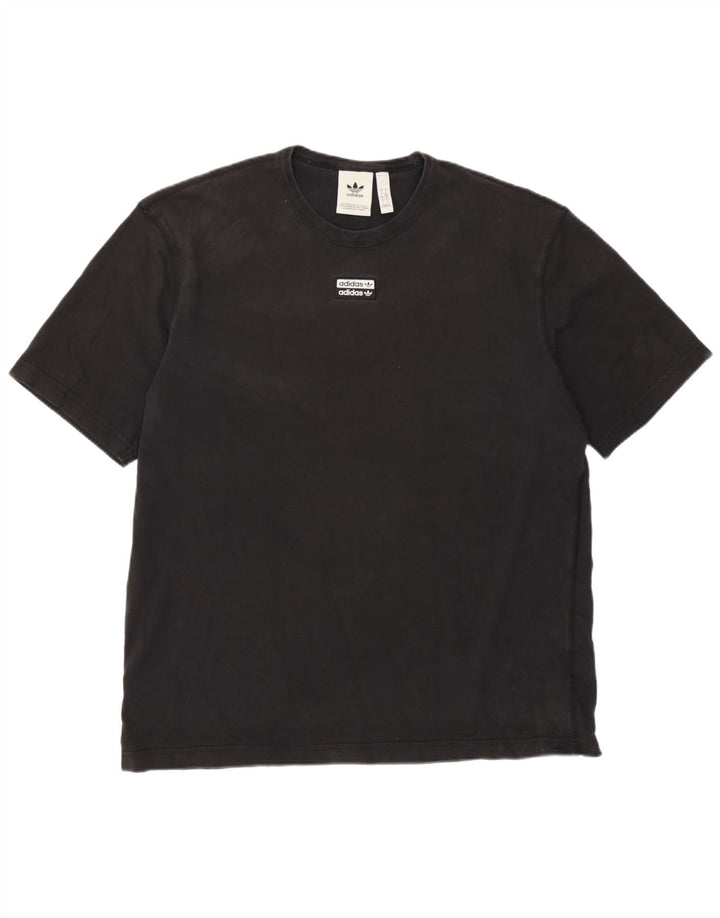 Adidas Mens Graphic Regular Fit T-Shirt Top Large Black Cotton