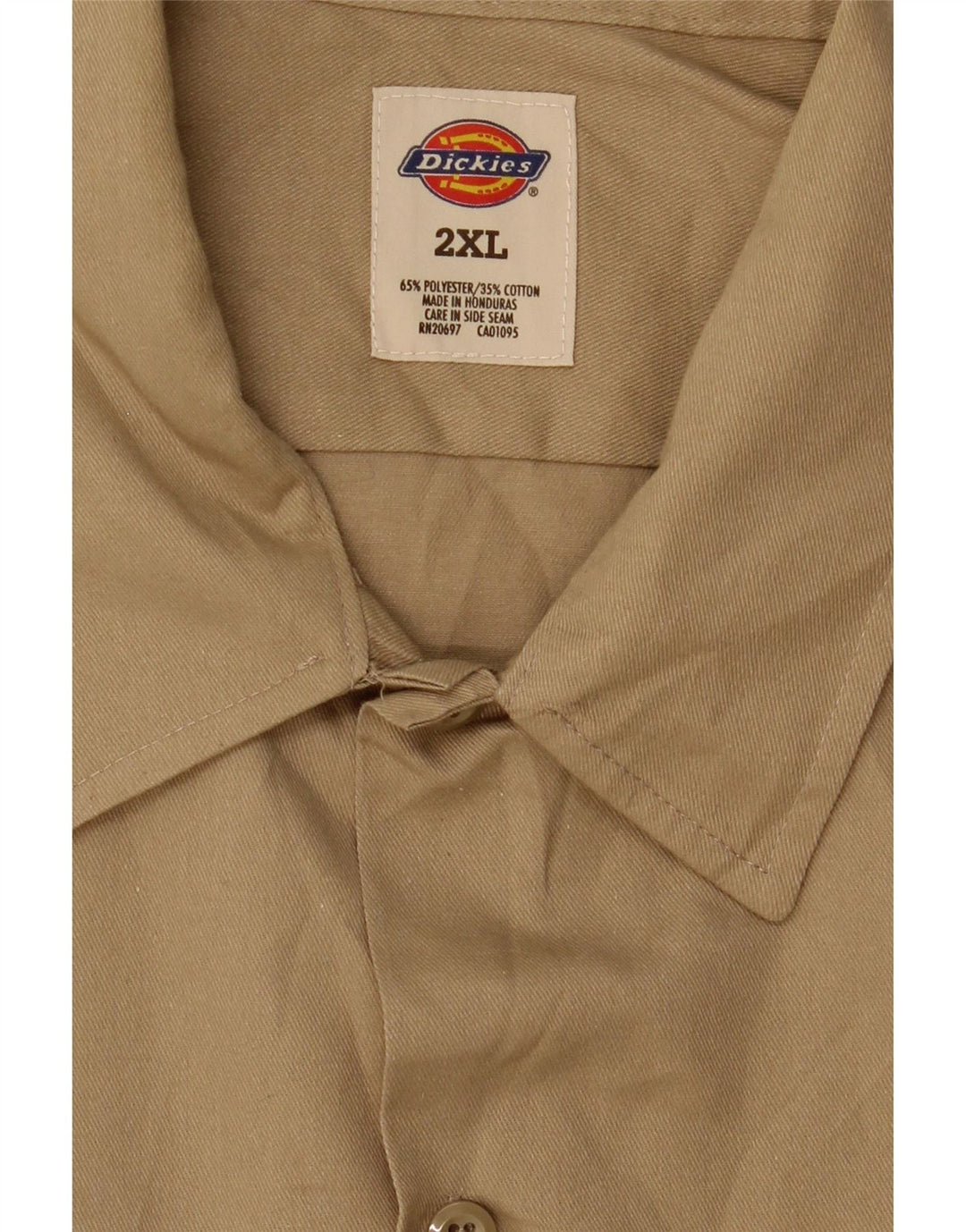 Dickies Mens Shirt 2XL Brown Polyester