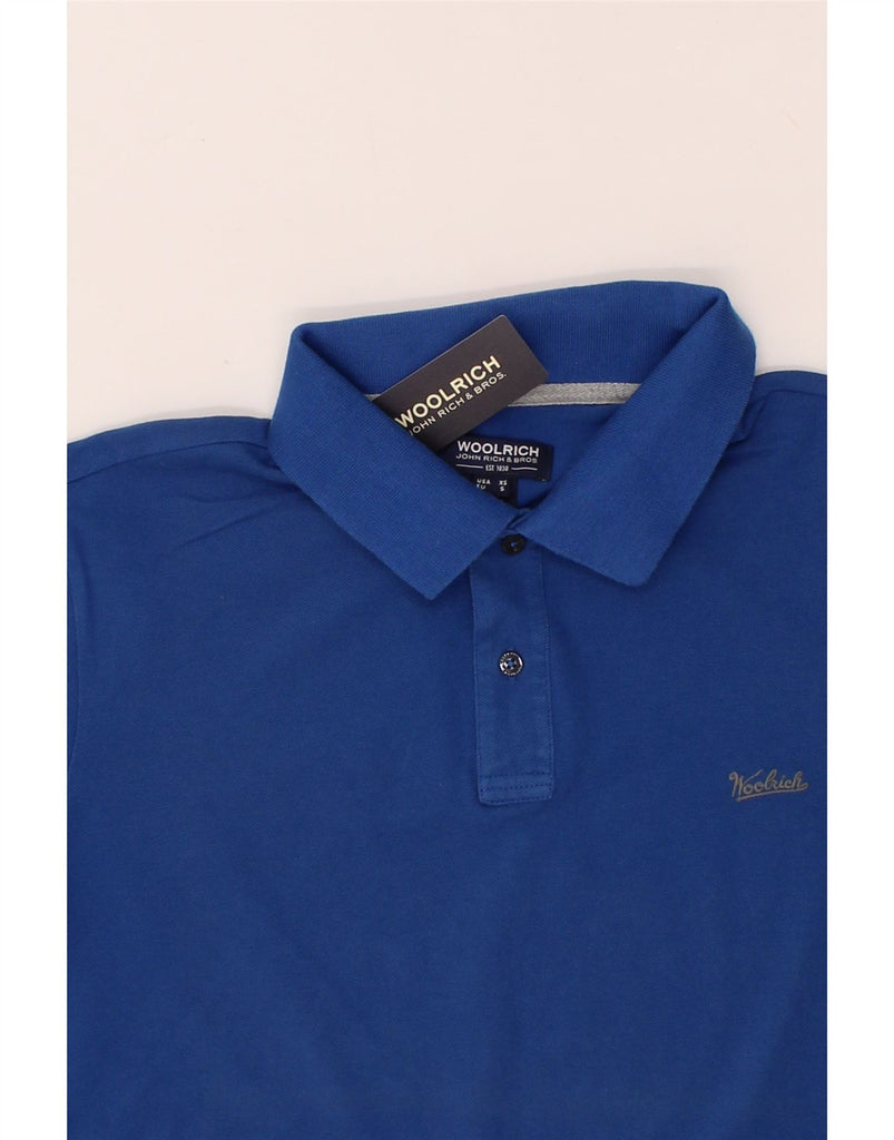 WOOLRICH Mens Polo Shirt Small Navy Blue Cotton Vintage Woolrich and Second-Hand Woolrich from Messina Hembry 