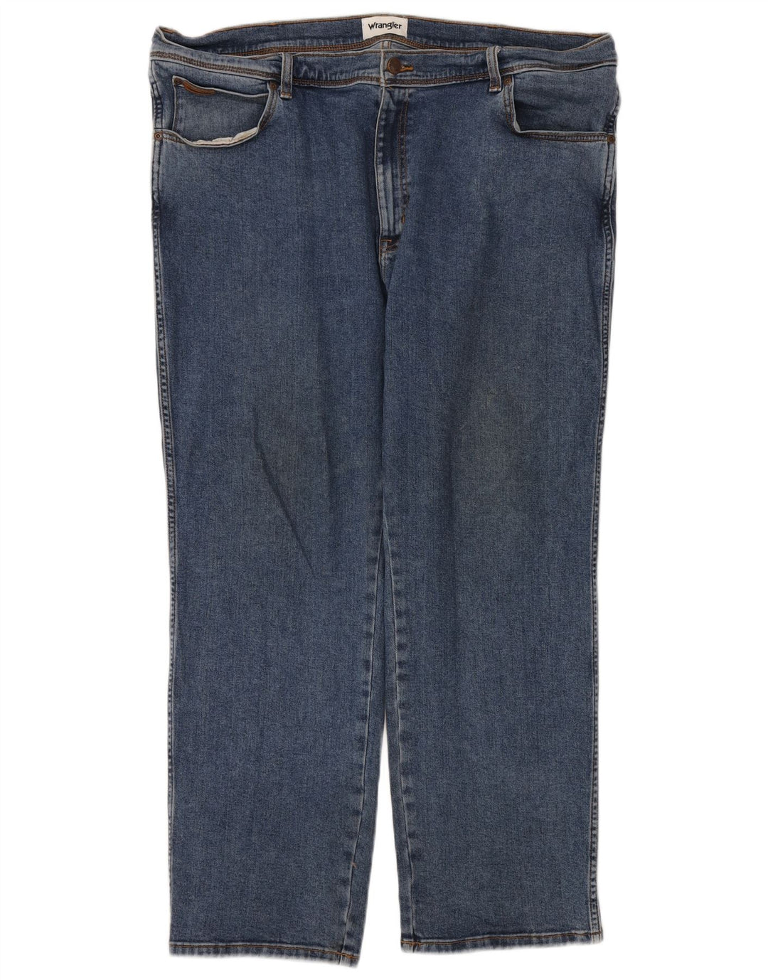 Wrangler Mens Texas Straight Jeans W44 L30 Blue Cotton