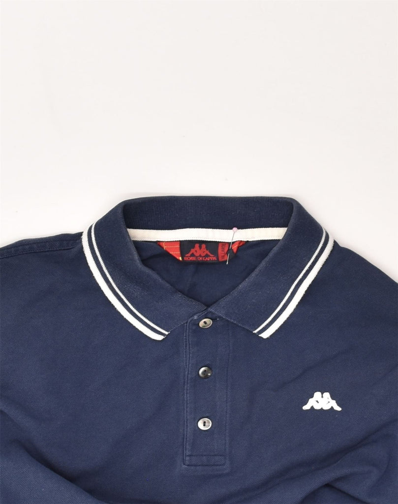 KAPPA Mens Polo Shirt 2XL Navy Blue Cotton | Vintage Kappa | Thrift | Second-Hand Kappa | Used Clothing | Messina Hembry 