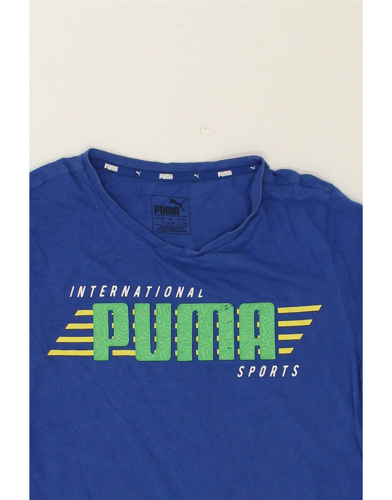 PUMA Boys Graphic T-Shirt Top 11-12 Years Blue | Vintage Puma | Thrift | Second-Hand Puma | Used Clothing | Messina Hembry 