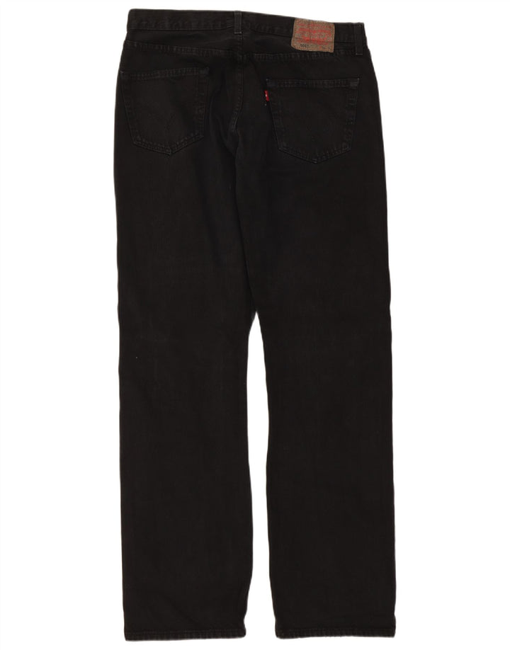 Levi's Mens 501 Straight Jeans W36 L34 Black Cotton