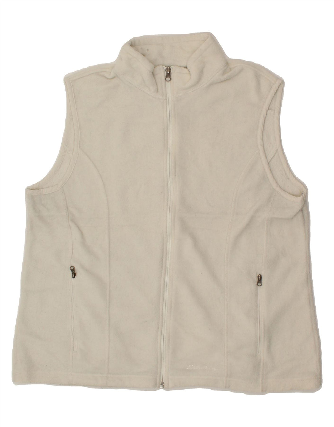EDDIE BAUER Womens Fleece Gilet UK 18 XL White Polyester Vintage Eddie Bauer and Second-Hand Eddie Bauer from Messina Hembry 