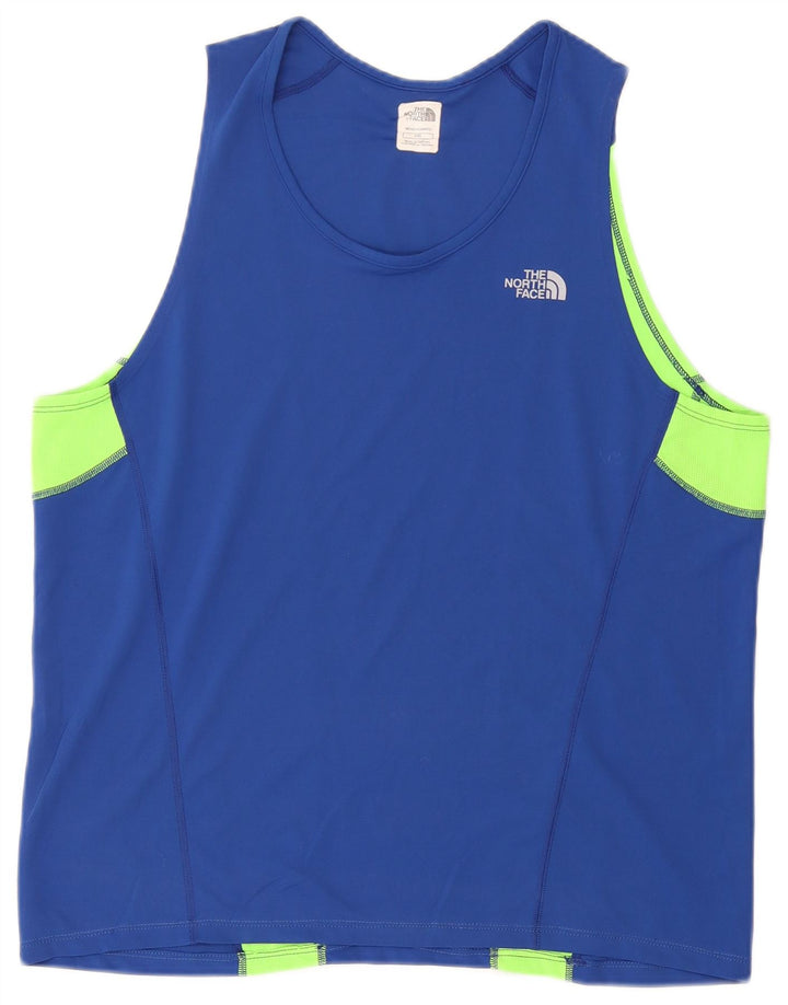 The North Face Mens Vest Top Large Blue Colourblock Polyester
