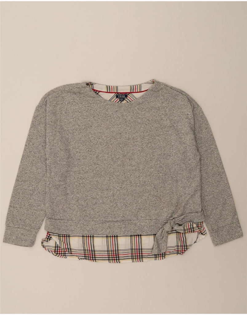 IZOD Womens Sweatshirt Jumper UK 18 XL Grey Flecked Cotton Vintage Izod and Second-Hand Izod from Messina Hembry 