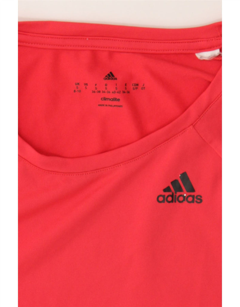 ADIDAS Womens Climalite T-Shirt Top UK 8/10 Small Pink Vintage Adidas and Second-Hand Adidas from Messina Hembry 