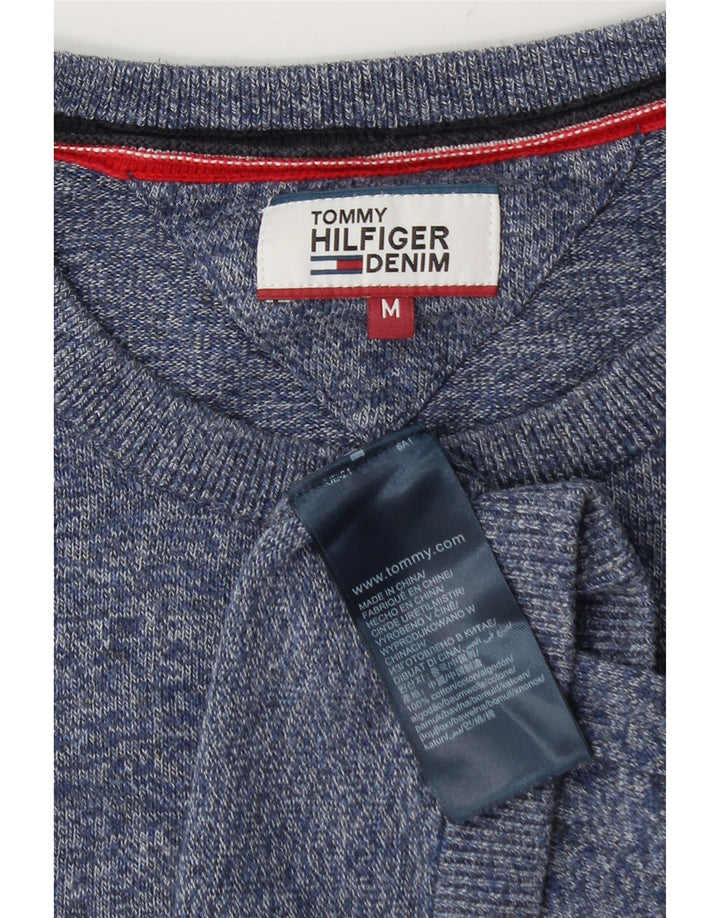 Tommy Hilfiger Mens Crew Neck Jumper Sweater Medium Navy Blue Flecked