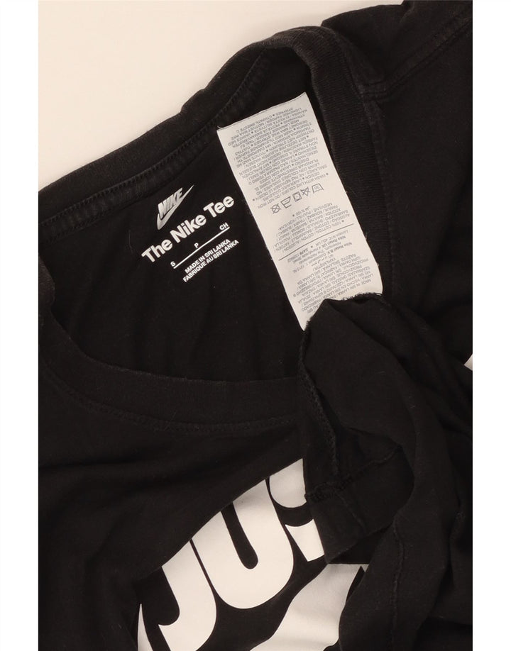 Nike Mens Graphic T-Shirt Top Small Black Cotton