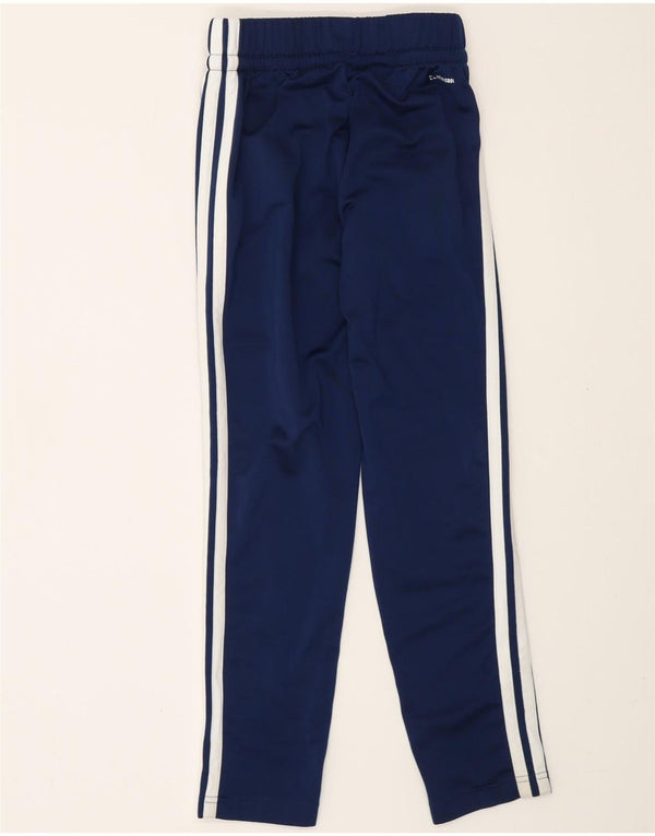 ADIDAS Boys Climacool Tracksuit Trousers 9-10 Years Navy Blue Polyester