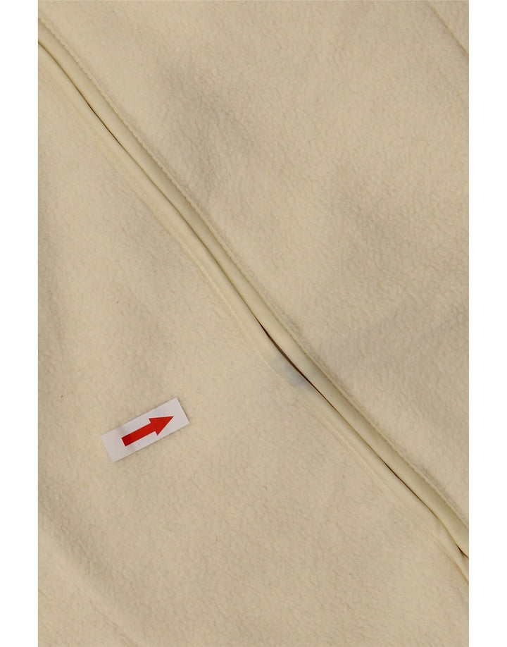 Calvin Klein Jeans Womens Hooded Fleece Jacket UK 18 XL Off White Polyester