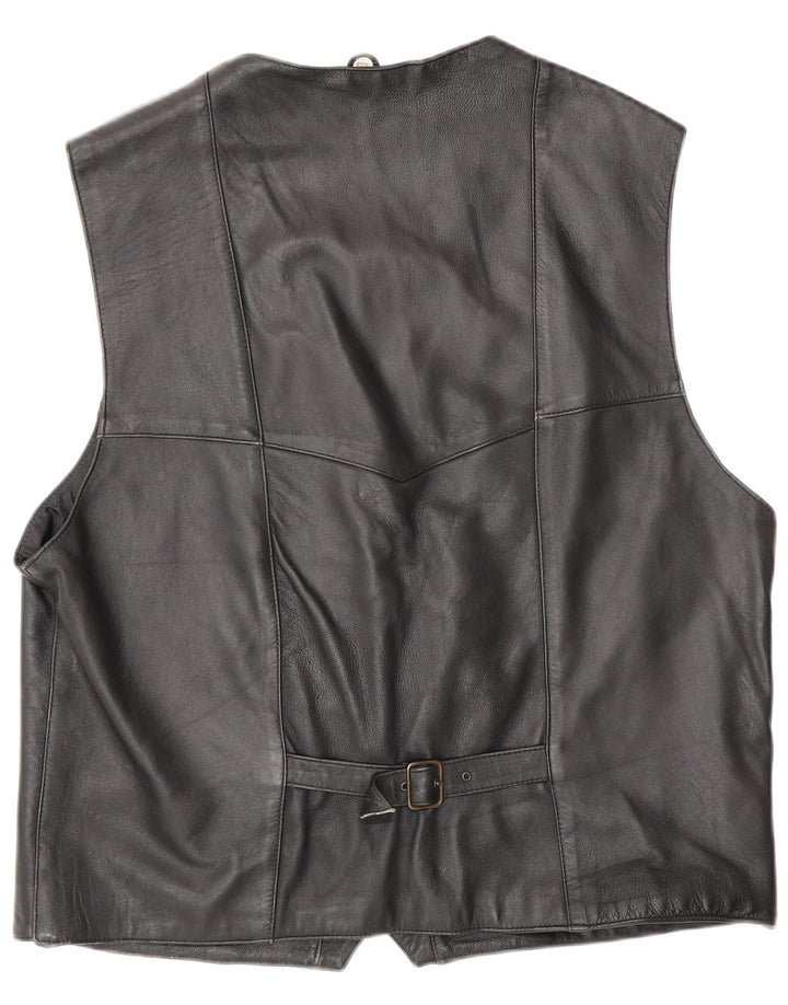 Vintage Mens Waistcoat XL Black