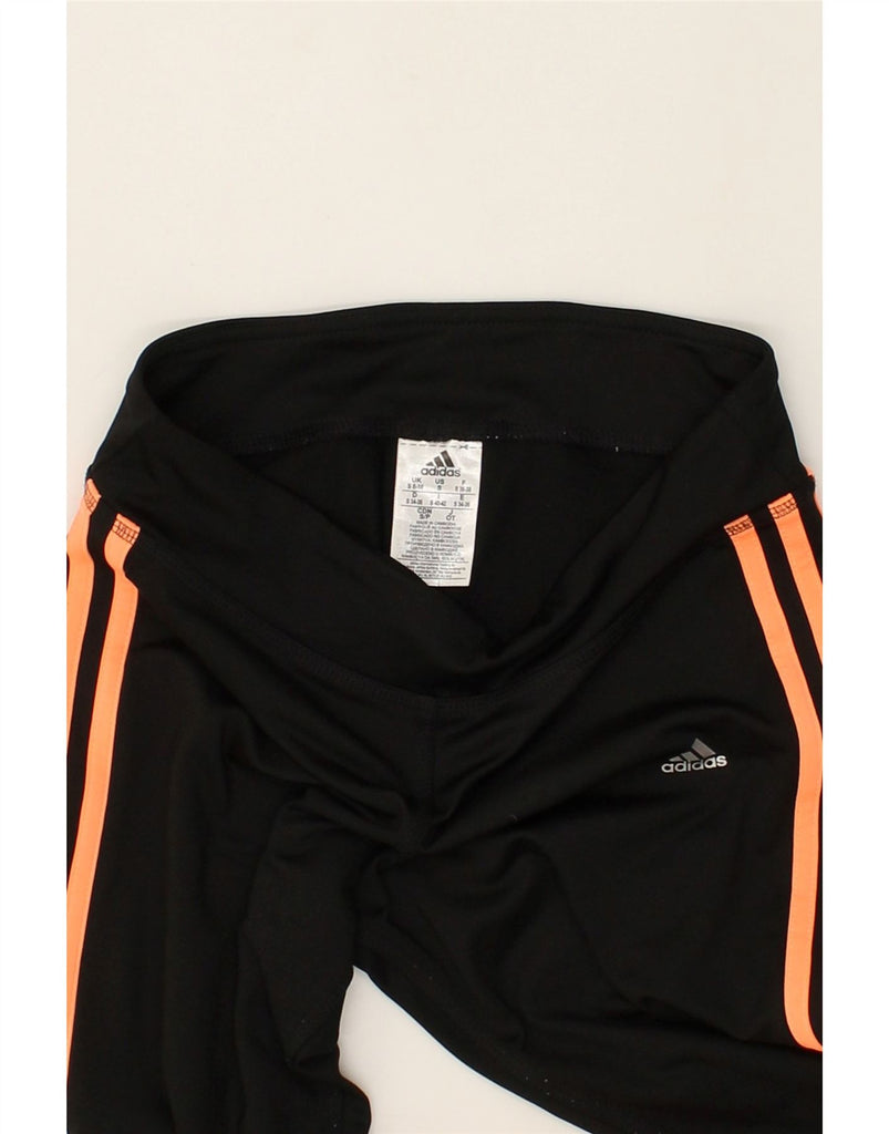 ADIDAS Womens Capri Leggings UK 8-10 Small Black Polyester | Vintage Adidas | Thrift | Second-Hand Adidas | Used Clothing | Messina Hembry 