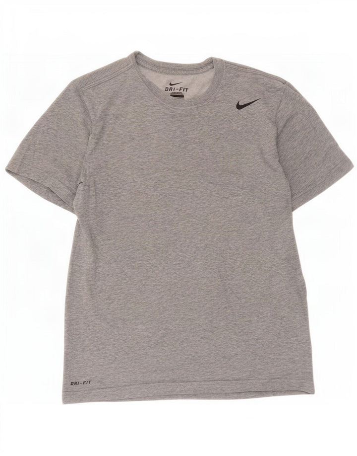 Nike Mens Dri Fit T-Shirt Top Small Grey Cotton