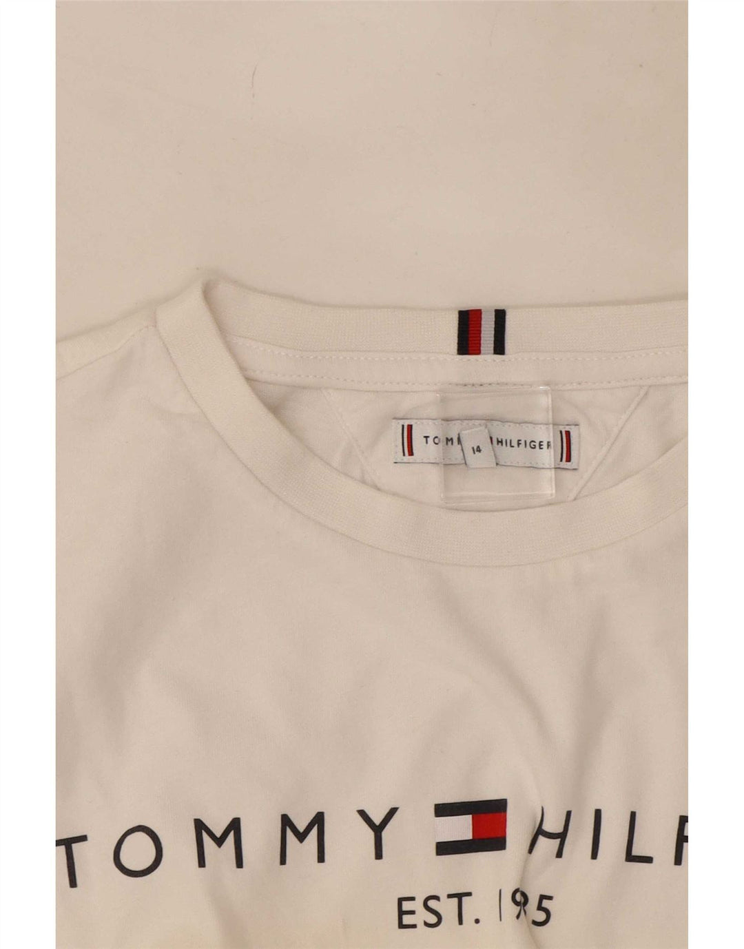 Tommy Hilfiger Boys Graphic Top Long Sleeve 13-14 Years White