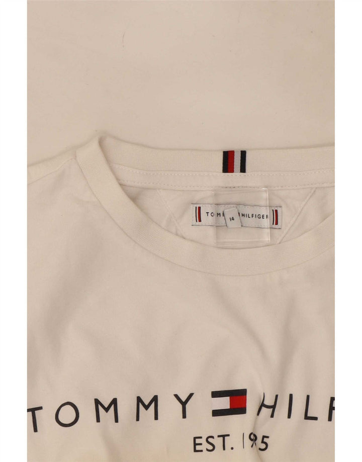 Tommy Hilfiger Boys Graphic Top Long Sleeve 13-14 Years White
