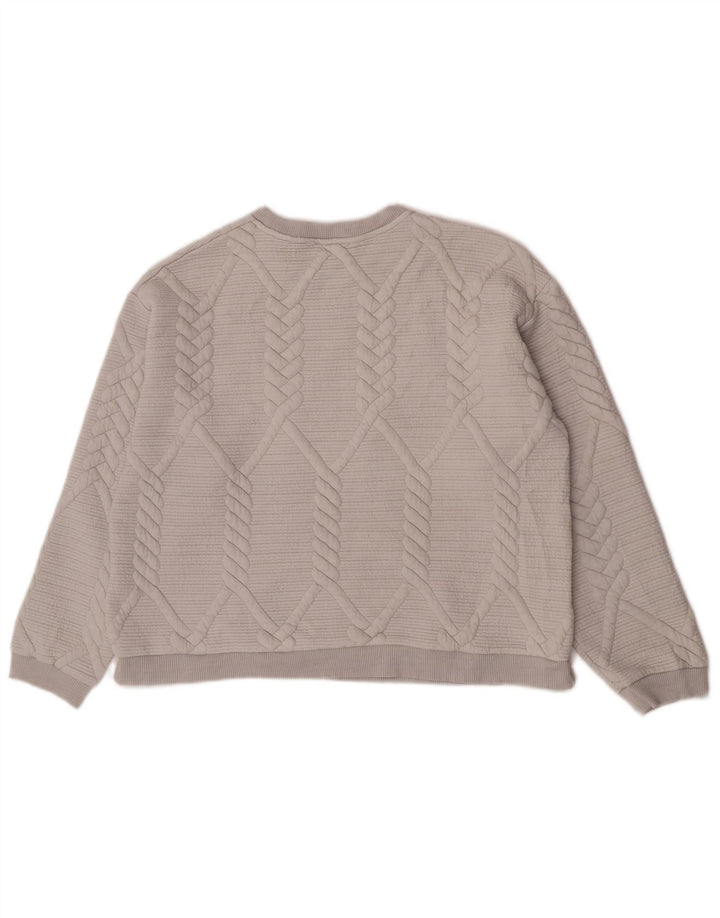 Zara Womens Sweatshirt Jumper UK 16 Large Grey Polyester