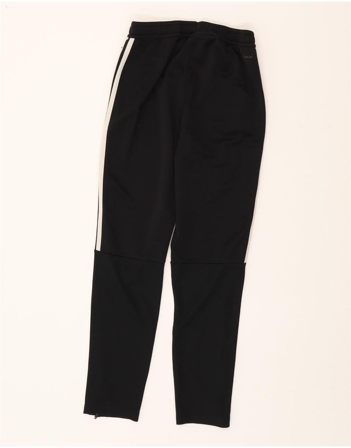ADIDAS Boys Climalite Tracksuit Trousers 13-14 Years  Black Polyester