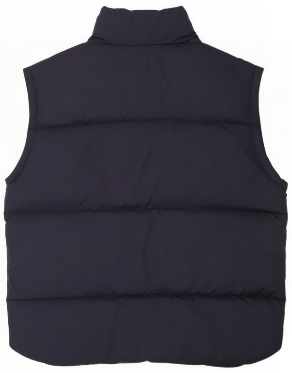 Asics Mens Reversible Padded Gilet UK 42 XL Navy Blue Polyester