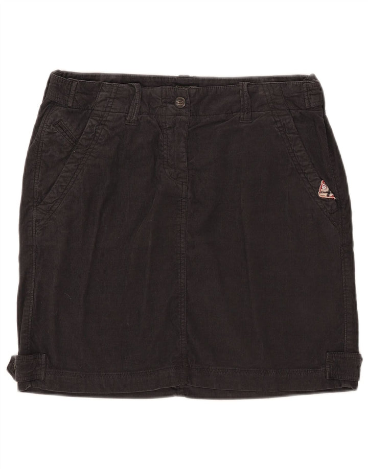 NAPAPIJRI Womens Geographic Corduroy Skirt IT 44 Medium W32  Black Cotton