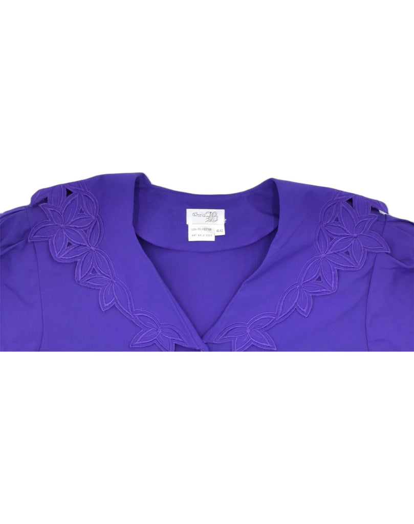 VINTAGE Womens Shirt Blouse EU 40/42 Large Purple Polyester | Vintage | Thrift | Second-Hand | Used Clothing | Messina Hembry 