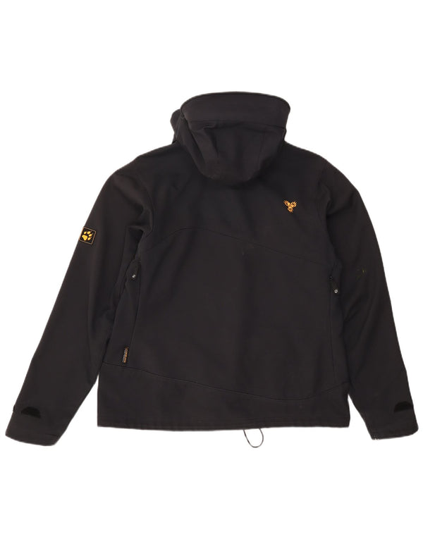 Jack Wolfskin Womens Outdoor Hooded Windbreaker Jacket UK 16 Large Black