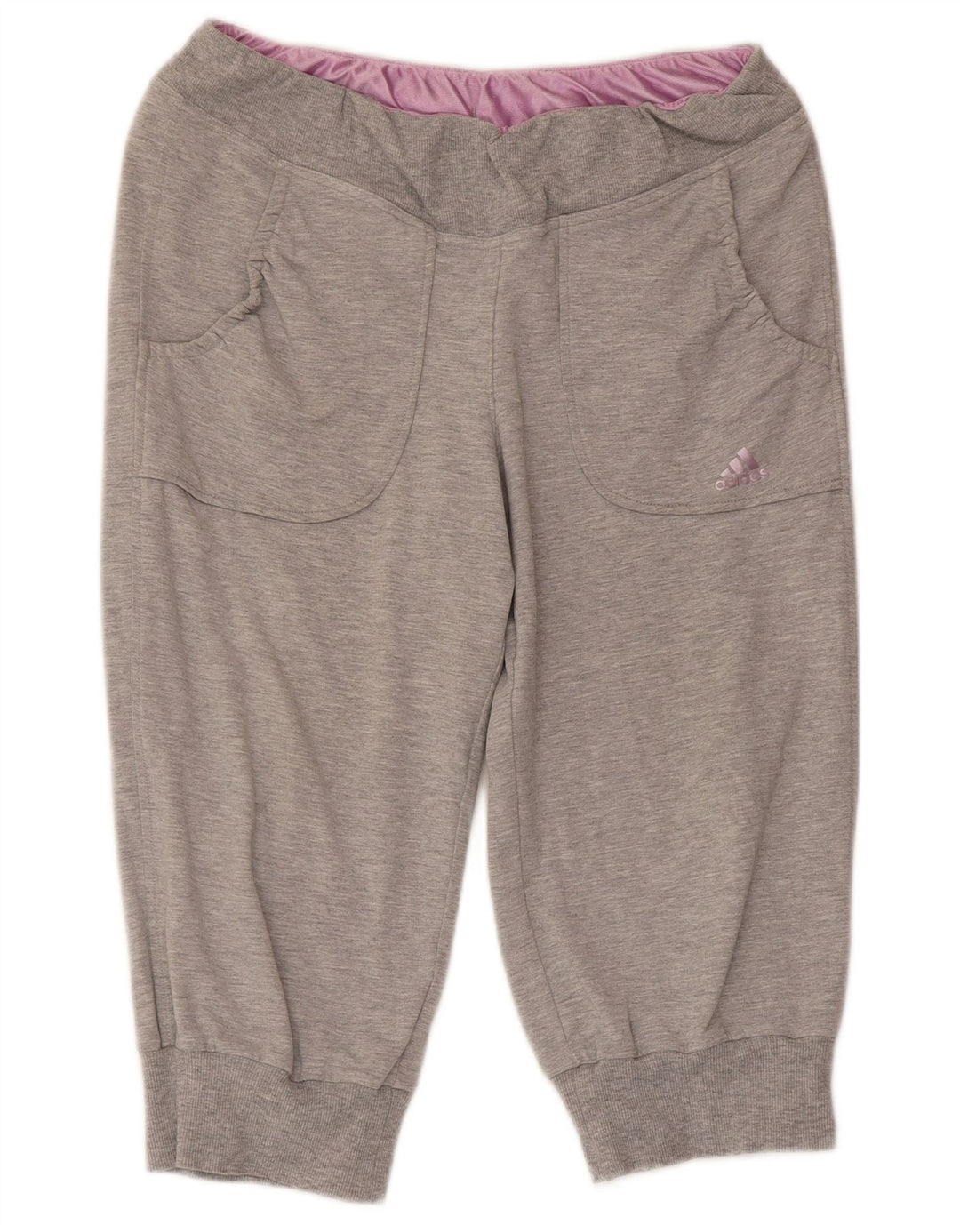 ADIDAS Girls Capri Tracksuit Trousers Joggers 15-16 Years  Grey