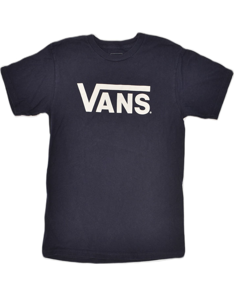 VANS Mens Classic Fit Graphic T-Shirt Top Small Navy Blue Cotton | Vintage Vans | Thrift | Second-Hand Vans | Used Clothing | Messina Hembry 