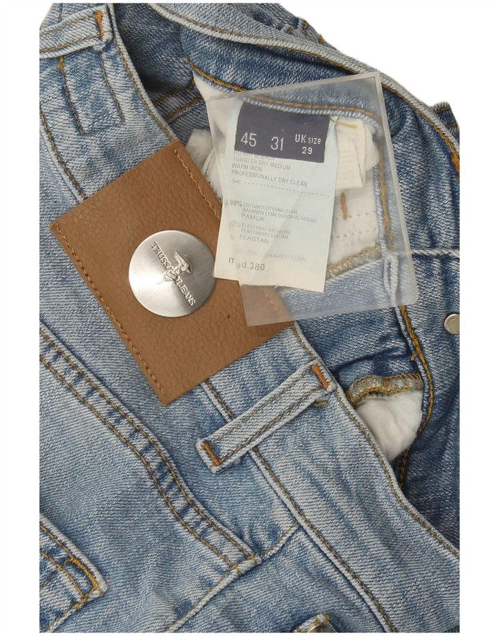 Trussardi Womens Straight Jeans W29 L31 Blue Cotton