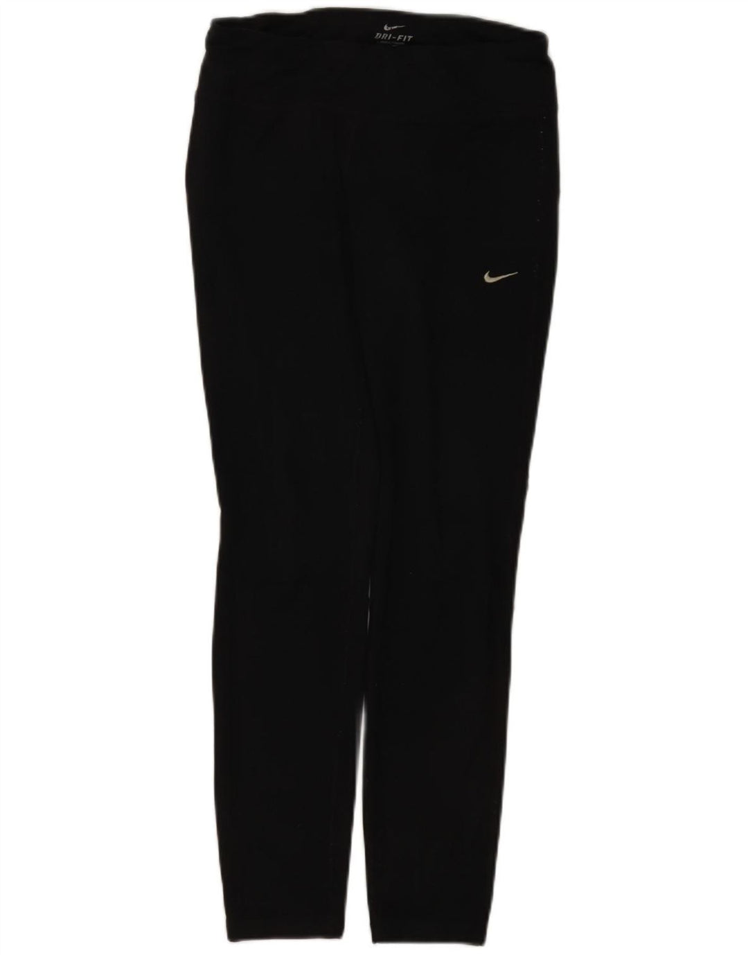 Nike Womens Dri Fit Leggings UK 12 Medium Black Polyester