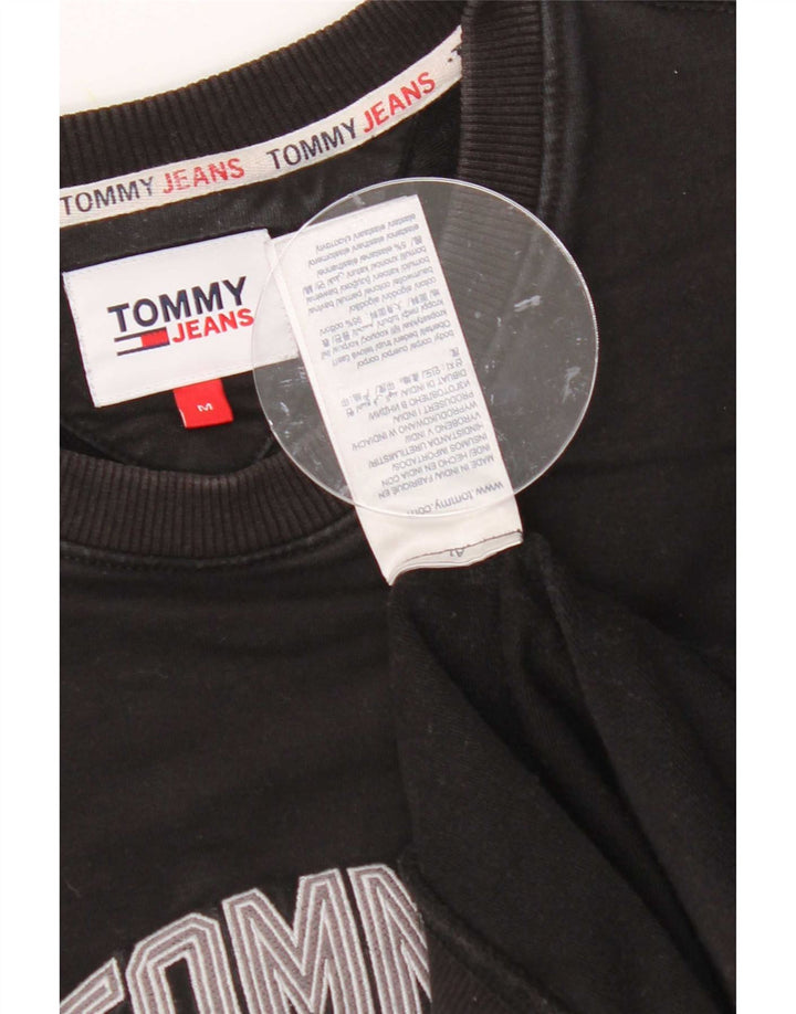 Tommy Hilfiger Mens Graphic Sweatshirt Jumper Medium Black Cotton