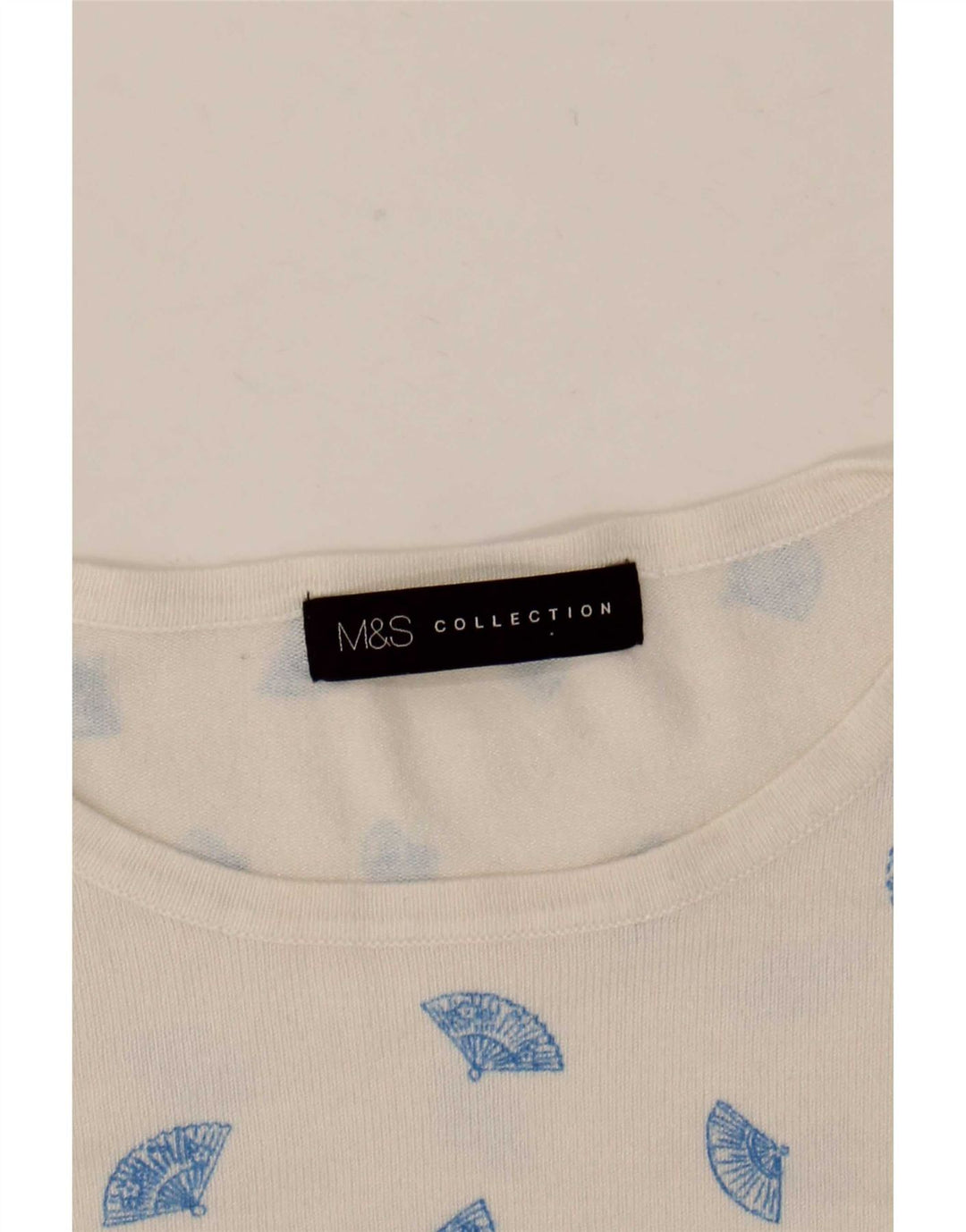 Marks & Spencer Womens Abstract Pattern Boat Neck Jumper Sweater UK 12 Medi