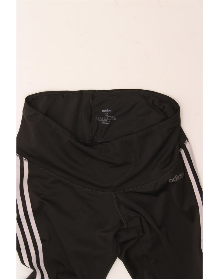 ADIDAS Womens Leggings UK 20/22 XL  Black Polyester Vintage Adidas and Second-Hand Adidas from Messina Hembry 