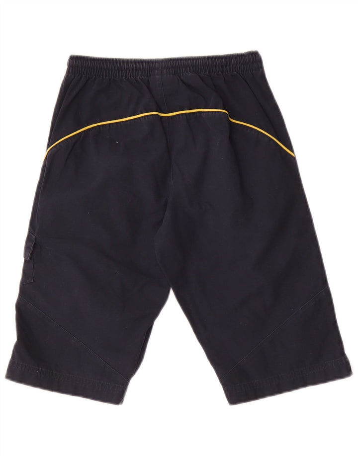 Adidas Boys Cargo Shorts 9-10 Years W24 Navy Blue Cotton